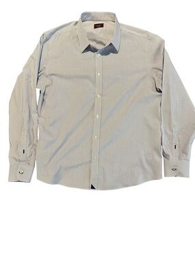 UNTUCKit Men's Light Gray Long-Sleeve Button-Down Dress Shirt